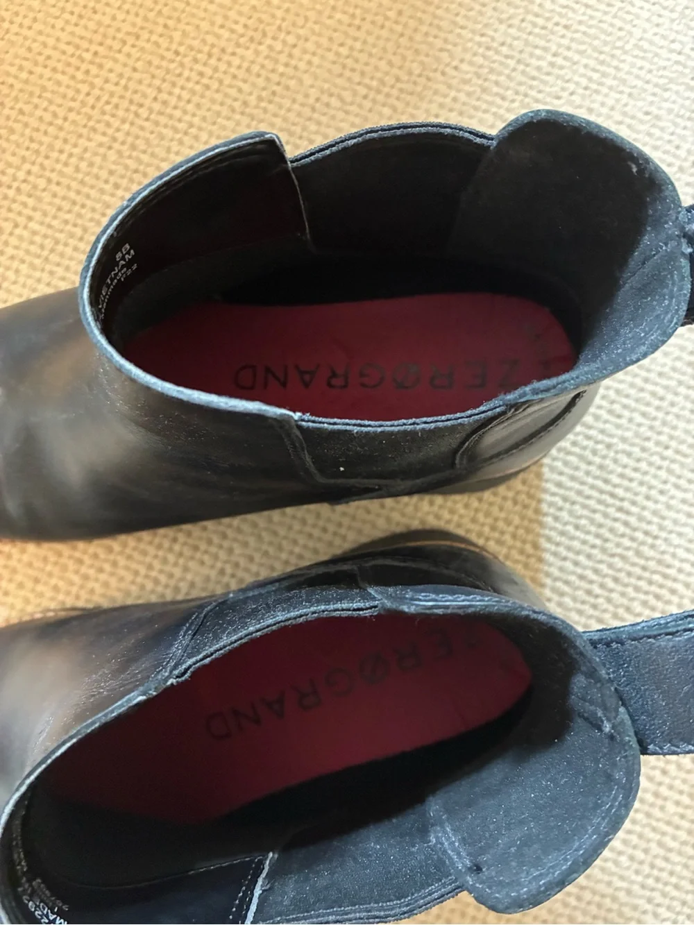 Cole Haan Black Leather Boots Wedge 8B